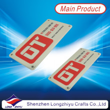 Paint Filled Zinc Alloy Name Plate Adhesive Tape Metal Plate